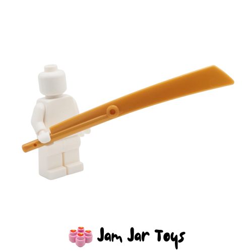 LEGO Pearl Gold Big Bladed Sword / Propeller with Bar.