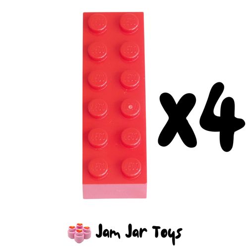LEGO Four Red Bricks 2 x 6. BK65