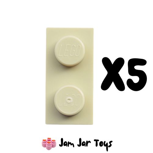 LEGO Five Tan 1 x 2 Tiles