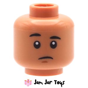 LEGO Minifigure Head – Nougat Sig Greebling Worried