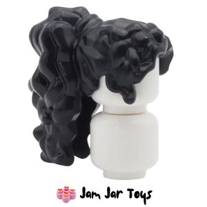 LEGO® Deanna Troi Black Long Wavy Hair Big Ponytail FPH244
