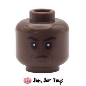 LEGO® Stormtrooper Umber Brown Head, Frown HF236