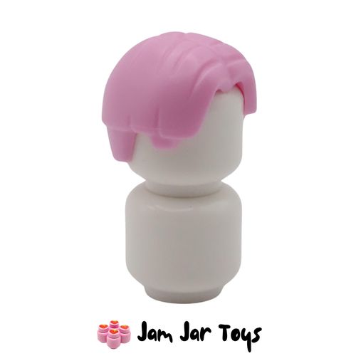 LEGO Bright Pink Bowl Cut Hair, Centre Parting