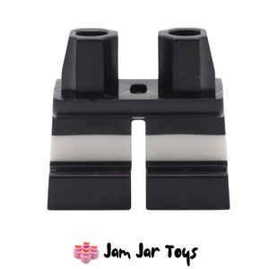 LEGO® Black Short Legs White Stripe L337