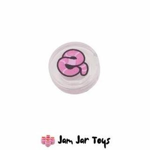 LEGO® Trans Clear, Dark Pink Worm, Round 1 x 1 Tile PT265