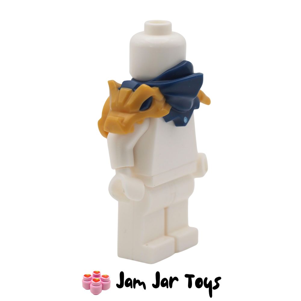 LEGO Dark Blue Shoulder Armour, Pearl Gold Dragon Pattern
