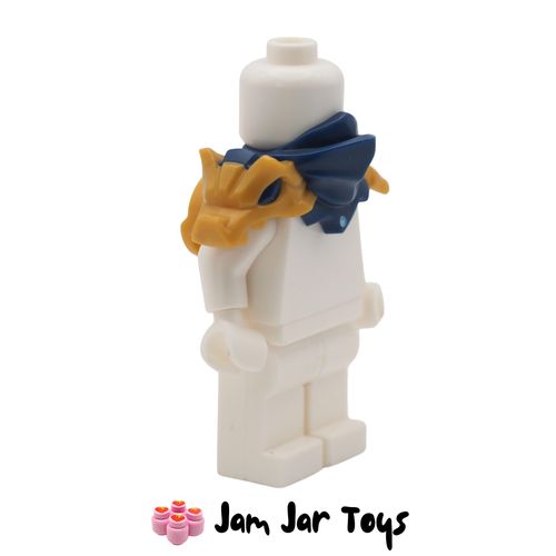 LEGO Dark Blue Shoulder Armour, Pearl Gold Dragon Pattern