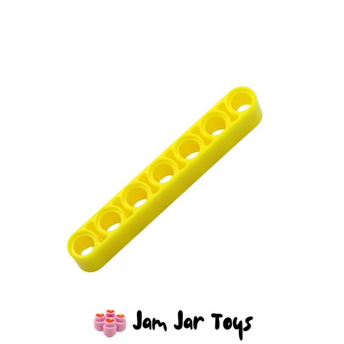 LEGO Vibrant Yellow 1 x 7 Thick Technic Beam