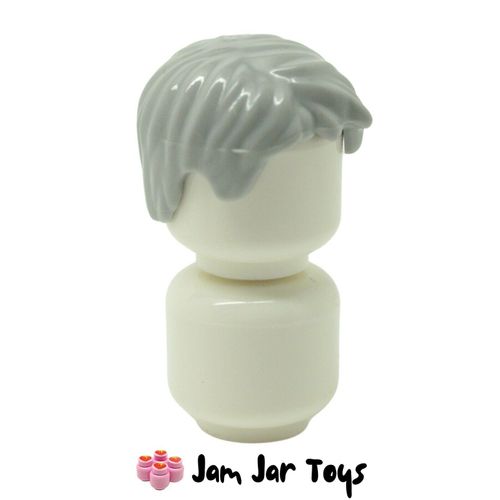 LEGO Light Bluish Grey Hair Tousled With Side Parting