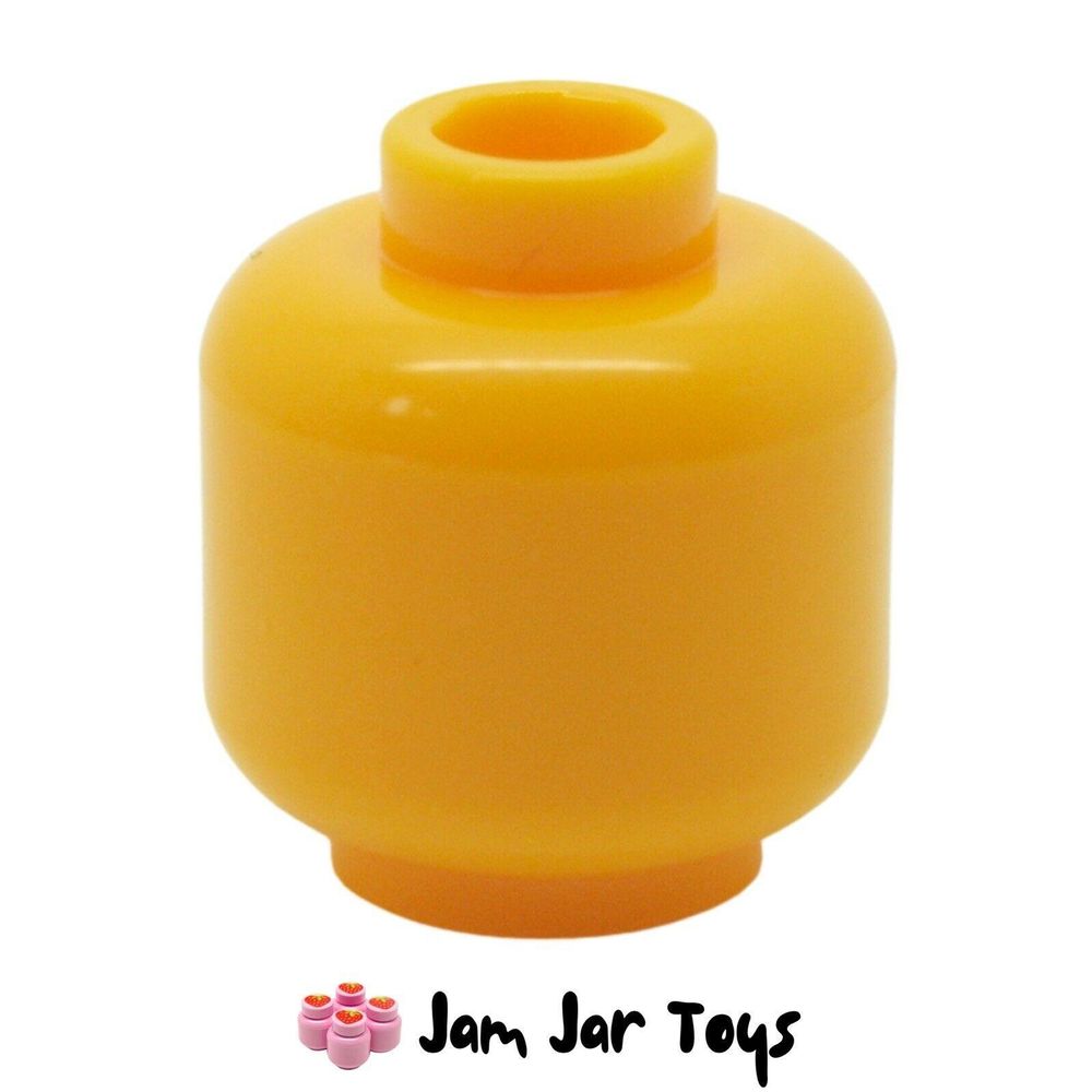 LEGO Bright Light Orange Plain Minifigure Head