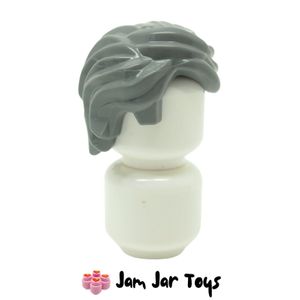 LEGO® Garmadon Dark Bluish Grey Hair Swept Back Tousled H111