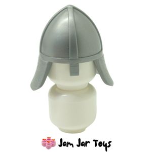 LEGO® Knight Helmet Silver Metallic With Neck Protector HG2