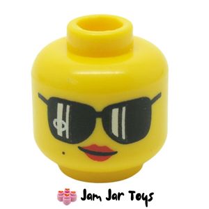 LEGO® Trendsetter Minifigure Head Sunglasses Red Lips and Smirk FH35