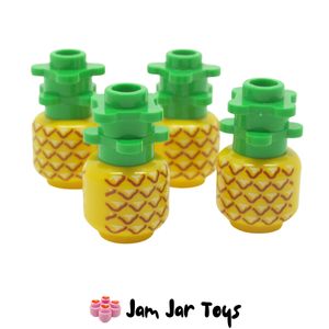 LEGO® Pineapples x4 – Minifigure Food & Kitchen Accessory (A10)