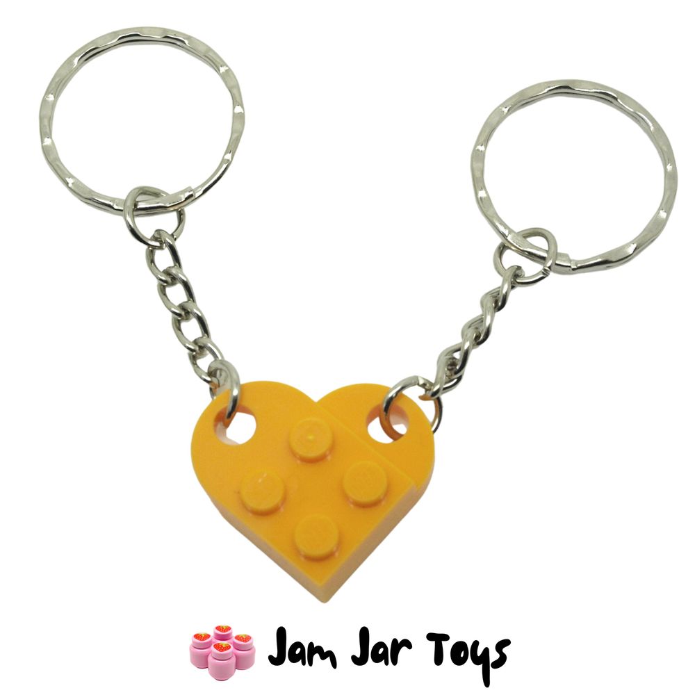 LEGO Orange Heart Keyring