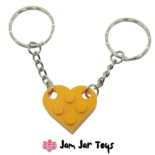 LEGO Orange Heart Keyring