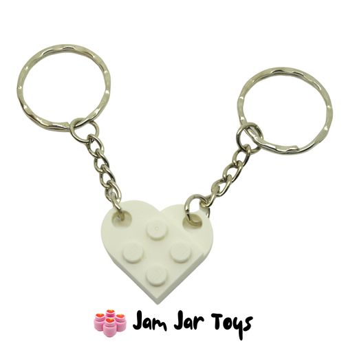 LEGO White Heart Keyring