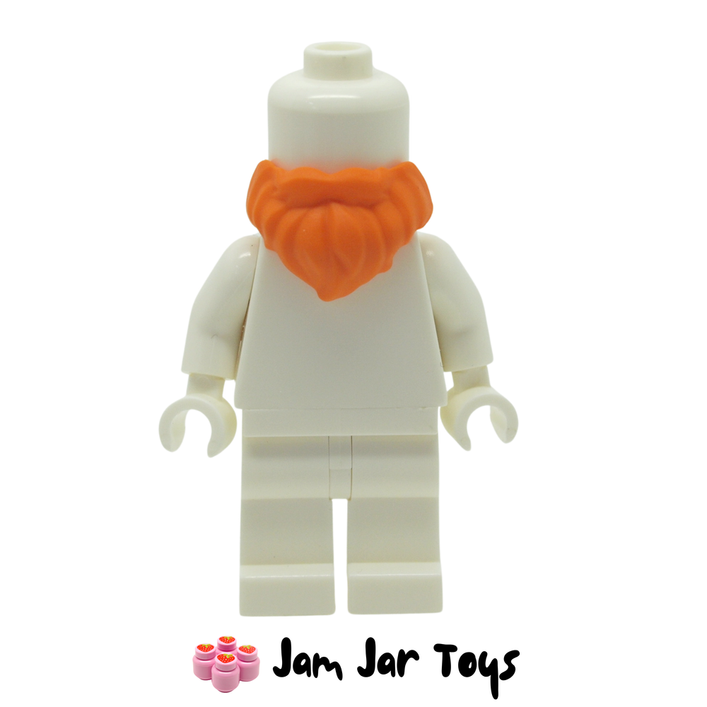 LEGO Beard and Moustache, Short Orange Front View