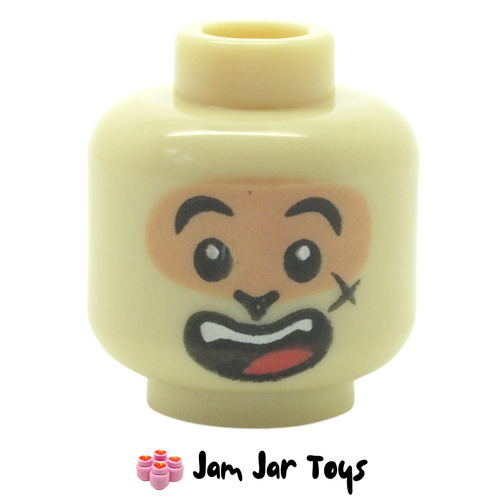 LEGO Brother Monkey Minifigure Head Licking Cheek Scar