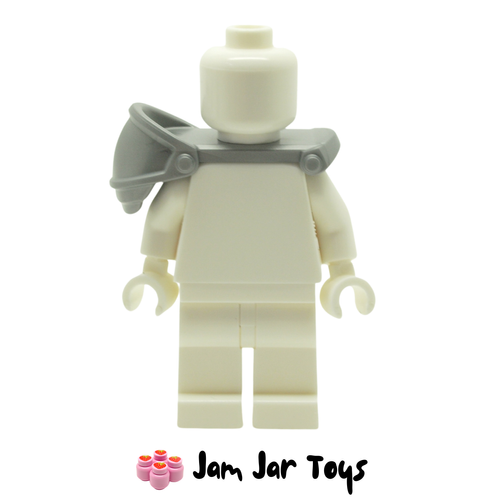 LEGO Shoulder Guard Flat Silver Front View