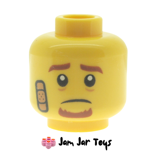 LEGO Frankie Lupelli Head, Brown Eyebrows and Goatee