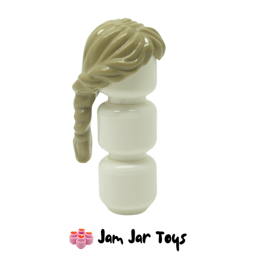 LEGO Dark Tan Hair Long French Braided