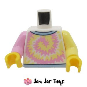 LEGO® Torso Tie-Die Shirt Left Arm Light Yellow Right Arm Pink T68