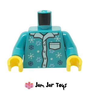 LEGO® Dark Turquoise Pyjama Shirt With Snowflakes Pattern T129