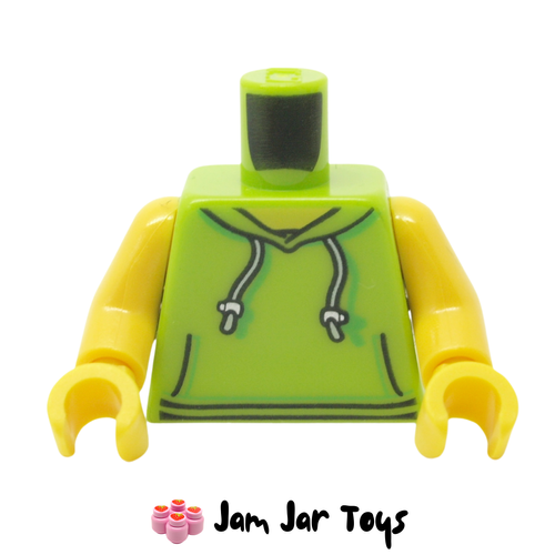 LEGO Lime Hoodie with White Drawstrings, and Front Pockets