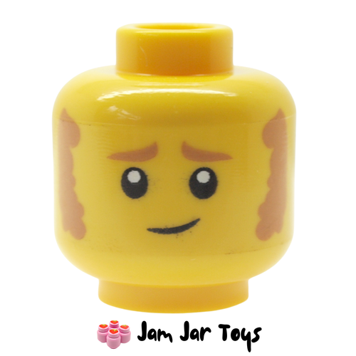 LEGO Clemmons Head, Brown Sideburns, Worried Look