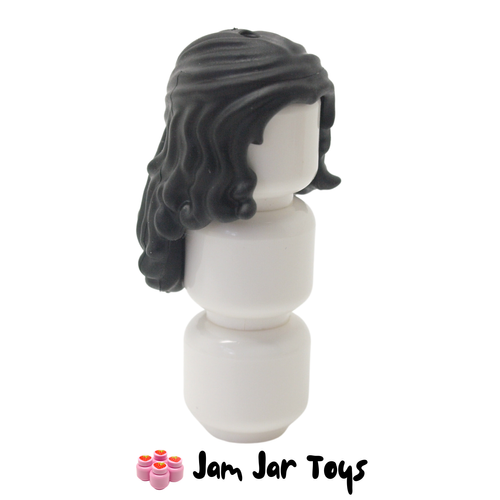 LEGO Friends Emma Long Black Wavy Hair, Partially Tied Back