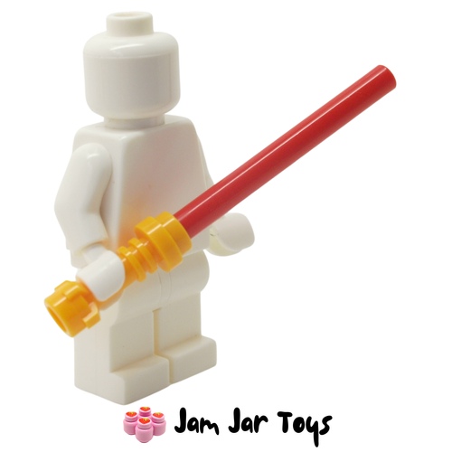 LEGO Star Wars Lightsaber With Flame Yellowish Orange Hilt and Bright Red Wand