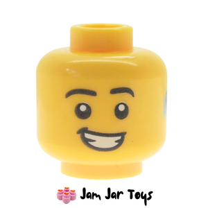 LEGO® Minifig Head, Hearing Aid, Smile Showing Teeth FH226
