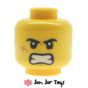 LEGO® Jack Davids / Bolobo, Dual Sided Head Scar Smile / Teeth FH230