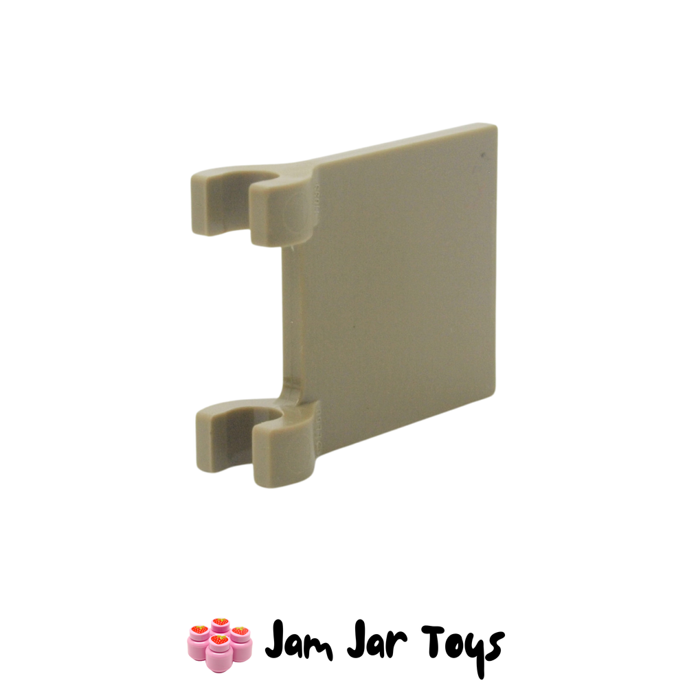LEGO Dark Tan Flag 2 x 2 Square, Flared Clip Edge