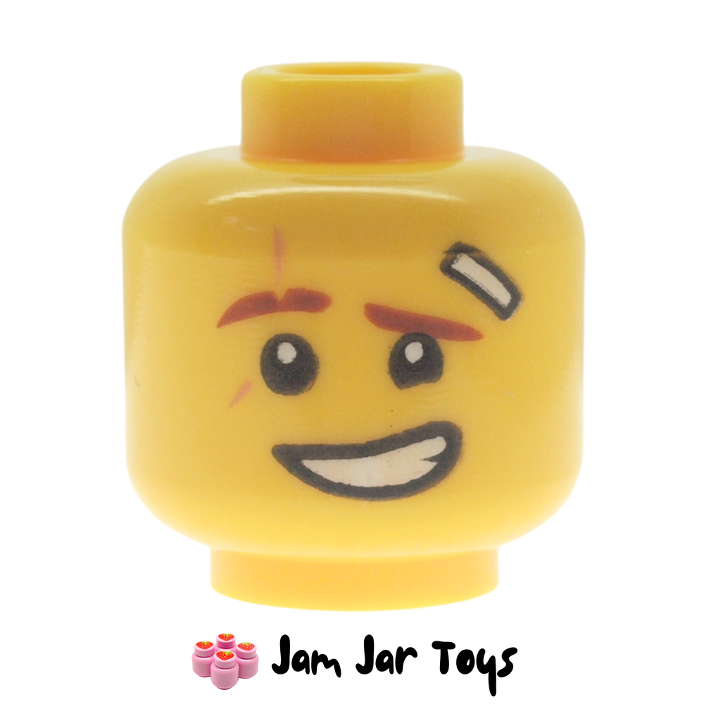 LEGO Kai Head Nougat Scar, Bandage, Lopsided Grin with Teeth