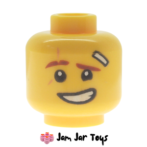 LEGO Kai Head Nougat Scar, Bandage, Lopsided Grin with Teeth