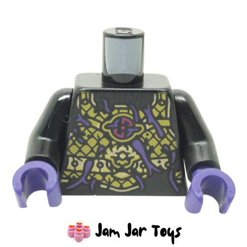 LEGO Black Torso, Gold/Dark Purple Decorations.