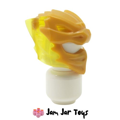 LEGO Pearl Gold Wrap / Mask with Marbled Trans-Yellow Crystals Pattern