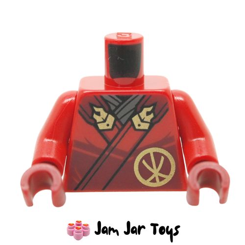 LEGO Kai Red Robe, Dark Red Trim, Gold Decorations
