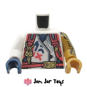 LEGO® Sora White Robe, Coral Straps, Dark Blue Undershirt. TO163