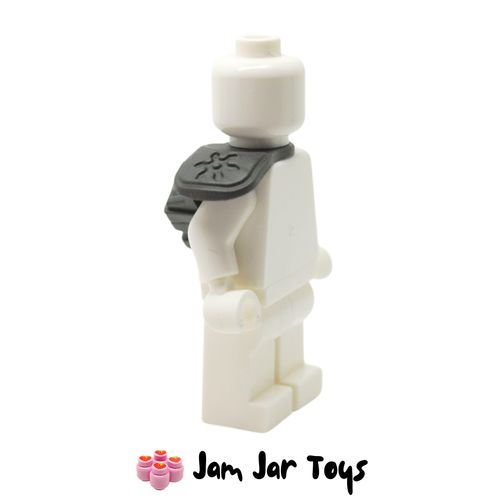 LEGO Pearl Titanium Shoulder Guard, Shuriken Pattern, Katana Scabbard.