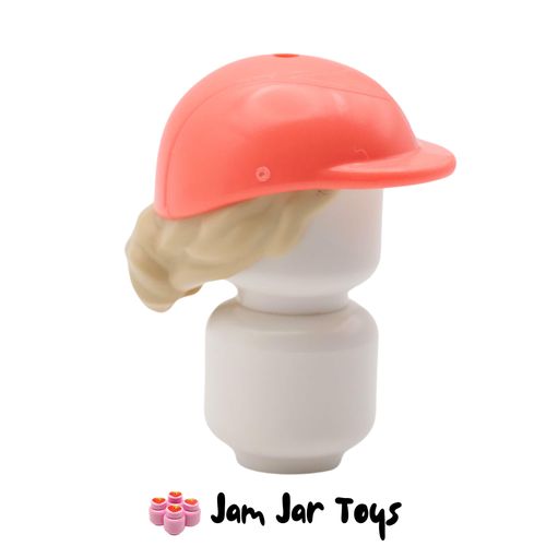 LEGO Coral Riding Helmet With Short Tan Hair.