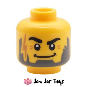 LEGO® Yellow Head, Grey Beard, Nougat Scar. HF155
