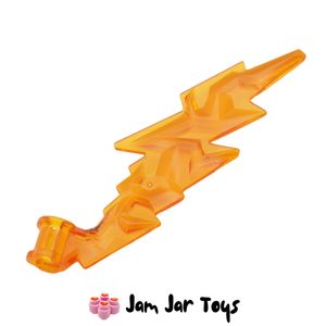 LEGO® Trans-Orange Wave / Lightning Bolt, Axle Hole. A412