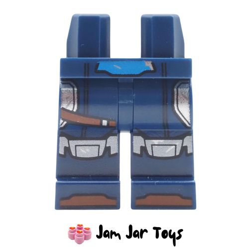 LEGO Dark Blue Mandalorian Legs with Silver Knee Pads.