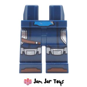 LEGO® Dark Blue Mandalorian Legs with Silver Knee Pads. L267