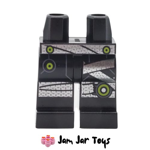 LEGO Richie Black Legs, Silver Belt, Knee Wraps, Lime Circles.