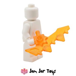 LEGO® Trans-Orange Blade with Spikes and Bars. W165