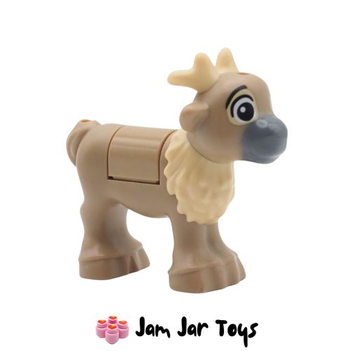 LEGO Baby Reindeer, Dark Tan Body, Tan Fur / Horns, Sven Side View